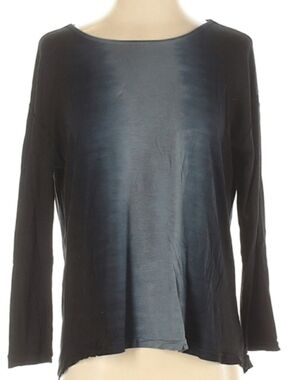 Gypsy05 Navy Blue Ombre Top Reversible Draped Neck Low Cut Back Gypsy 05 Blouse